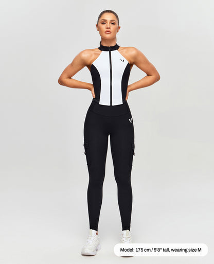 Contrasts Gym Tank Top - Black & White