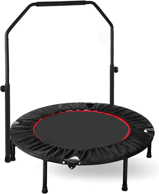 Indoor Mini Trampoline with Adjustable Handle