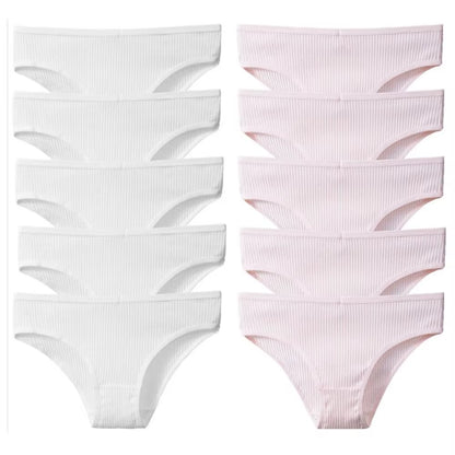 10Pcs 100% Cotton Panties